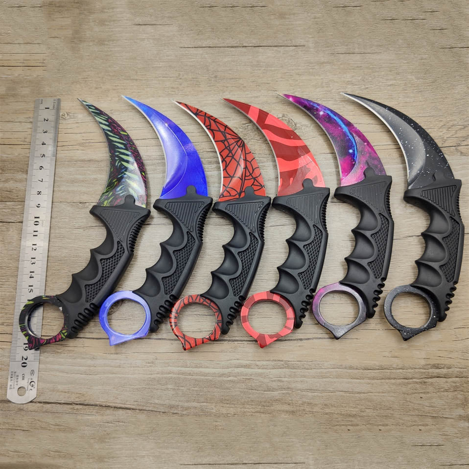 Karambit Knife CS:GO Tactical Fixed Blade Hunting Knives For Sale Gold  Steel NEW
